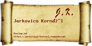 Jerkovics Kornél névjegykártya