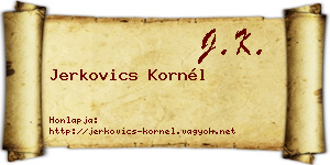 Jerkovics Kornél névjegykártya